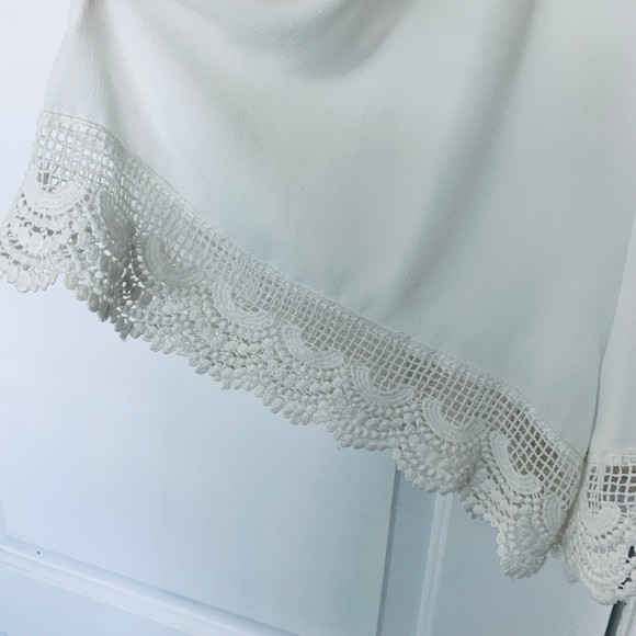 Paradise USA Embroidered Lace Dressy Flowy Romper/Jumpsuit - Ivory | Size: S - Picture 7 of 11